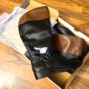 Black Cognac mid-calf Boots